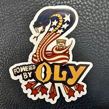 Olympia Oly Beer Powered By Vintage Brewery Sticker Retro Beer Snake Patriotic