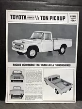 ORIGINAL VINTAGE SALES FLYER 1965 TOYOTA STOUT 1/2 TON PICKUP RK41L 85HP