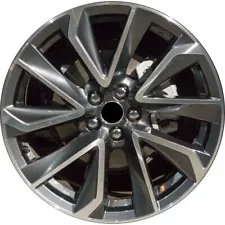 Used 18" Machined and Charcoal Grey Alloy Wheel Rim for 2019-2022 Toyota Corolla