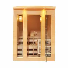 New Listing5 Person Canadian Hemlock Wet Dry Steam Sauna Indoor 4.5 kW ETL Certified Heater