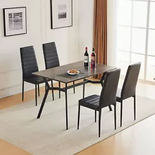 5PCS Dining Table Set for 4 Person Dining Room Table Set Dinner Table with Chair