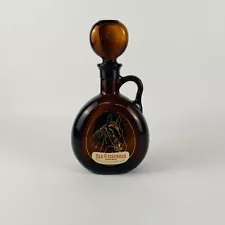 Vintage Old Fitzgerald Prime Bourbon Whiskey Decanter 1849 Embossed Amber Glass