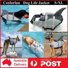 Pet Dog Shark Safety Life Jacket Swimming Flotation Boating Buoyancy Aid Vest