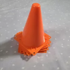 BUNDLE Track and Field Orange Cones Pack of 5 - Seven Inch Tall