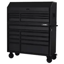 Husky Tool Storage 52 in. W Heavy Duty Matte Black Tool Chest Combo