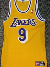 Nick Van Exel Vintage 90's Yellow Lakers Jersey. Size 40. Perfect Condition