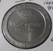 GOLD COAST HOTEL CASINO 1987 $1 ONE DOLLAR GAMING COIN/TOKEN - Las Vegas, NV