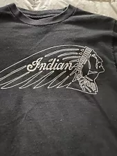 Indian Motorcycle Shirt Adult Small Black Logo Chief Graphic Tee