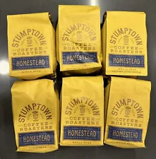 6 Stumptown Homestead Whole Bean Organic Coffee 12 oz Bags BB 11/23