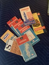 LOT (8pc) Vintage European Road Maps