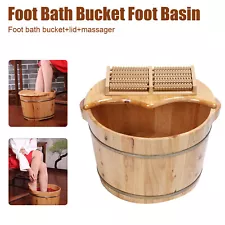 Foot Basin Feet Barrel Soaking Wood Bath Tub Bucket Foot Soaker Washing Sauna