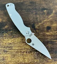 Spyderco Paramilitary 2 PM2 G-10 Maxamet C81GPDGY2 FACTORY SECOND **OFF CENTER**