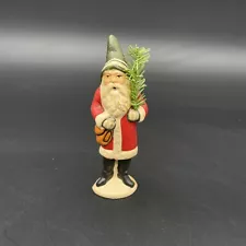 Vaillancourt Mini Father Christmas w/ Pointed Hat Folk Art, Chalkware 2000-MS01