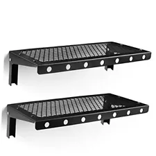 Floating Wall Shelves Set of 2, Black Floating Shelves,Wall-Mounted