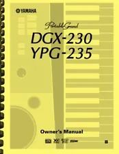 Yamaha DGX-230 YPG-235 Portable Grand Piano Keyboard OWNER'S MANUAL