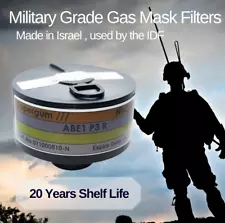 Israeli Gas Mask Filter 40mm NATO - Made in Israel - Expiration 01/2044