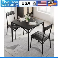 New Listing3 Piece Dining Table Set Kitchen Table and Chairs for 2 Upholstered Chairs