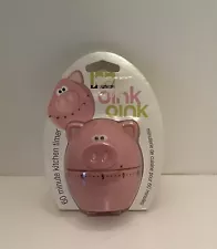 JOIE Mechanical 60 Minute Kitchen Cook TIMER Pink PIG New In Packing 2012