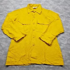 Wildland Firefighter Aramid Shirt Mens Large 16 1/2x34 Yellow Long Sleeve Button