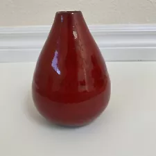 Orange Raku Bud Vase