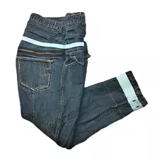 Marithe Francois Girbaud Jeans Mens 34x30 Blue Shuttle Tape Strap Zipper Y2K 90s