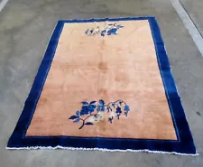 Antique Floral Peking Chinese Oriental Area Rug Handmade Wool Carpet- ON SALE