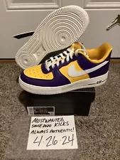 DS 2024 Nike Air Force 1 Low “Be True To Her School LSU”, Women’s Sz 8