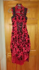 Jawbreaker Cameo Print High/Low Corset Dress BNWT Size Small