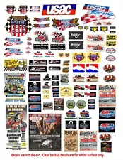 1:18 1:24 USAC SPRINT CAR RACING DECALS FOR DIECAST CARS & DIORAMA DISPLAYS