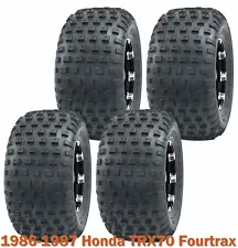 Full Set Sport ATV tires 16x8-7 for 1986-1987 Honda TRX70 Fourtrax