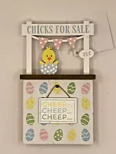 EASTER CHICKS FOR SALE MINI STAND BOOTH TABLE TRAY TRAIN VILLAGE WOOD DECOR