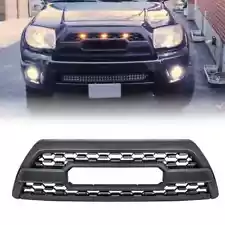 For 2006-2009 Toyota 4Runner Matte Black Front Bumper Grille w/Amber Lights