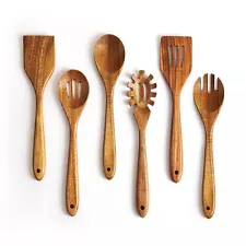 Wooden Spoons for Cooking - 6 Piece Non Stick Wooden Spoon Set - SALE OFF .