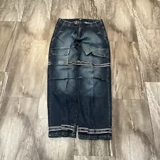 Vintage Marithe Francois Girbaud Denim Cargo Shuttle Baggy Jeans Y2K Mens Sz 38