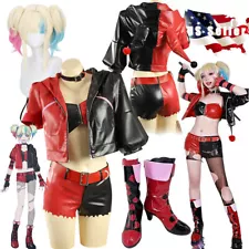 Anime Suicide Squad ISEKAI Cosplay Harley Quinn Costume Joker Girl Squad Outfit