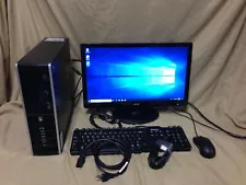 FAST Windows 10 Desktop Computer Core 2 Duo 8GB Ram DVD 500HDD WiFi 20" LCD