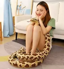 Giant Snakes Plush Toy Simulation Long Python Stuffed Snake Kids Gift Halloween