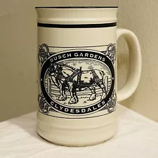 Anheuser Busch Gardens Clydesdale Horse Mug Tankard Budweiser Souvenir Gift