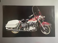 1965 Harley Davidson FLH Electra Glide Motorcycle Picture Print RARE! Frameable