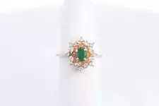 18k Yellow Gold Diamond Cluster Ring Size 5.5 4.41 Grams Eb0324lorsa