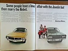 1968 AMC American Motors Rambler Ad Rebel & Javelin