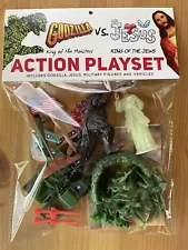 Godzilla vs Jesus Action playset (Special Glow In The Dark Jesus Version!)