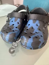 Post Malone X Crocs Duet Max Clog Blue Black -Size Mens Size 6/Women's 8