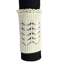 Cream Crochet Knitted Boot Cuffs