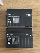 2 Sony Pro Standard HDV Mini DV tapes Canon XHA XHA1S XHG1 XHG1S XLH1 USED ONCE