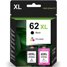 #62XL (C2P05AN) Black + #62XL (C2P07AN) Color Ink for HP ENVY 5660 7640 7645 LOT