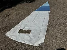 Hobie Cat 16 Jib Sail - Original 1970’s Light Blue/Dark Blue Pattern