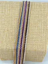 Milor 10 Strand Multi Colored Sterling Silver Lumina Bracelet Italy Qvc Spring