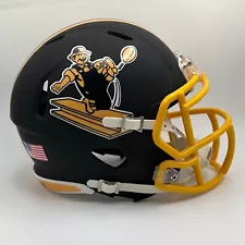 Pittsburgh Steelers CUSTOM Matte Black 1962 Throwback Logo Mini Football Helmet