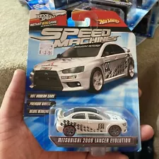 Hot Wheels Speed Machines Mitsubishi 2008 Lancer Evolution White